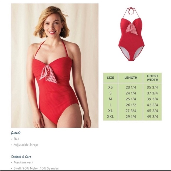 ❤️Matilda Jane - Red Poolside Party One Piece Swimsuit - XL - Picture 2 of 10